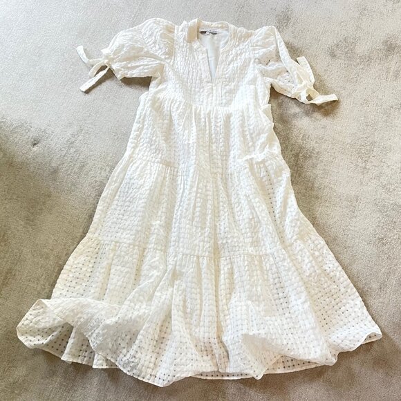English Factory Gingham Tiered Midi Dress XS - Picture 2 of 11
